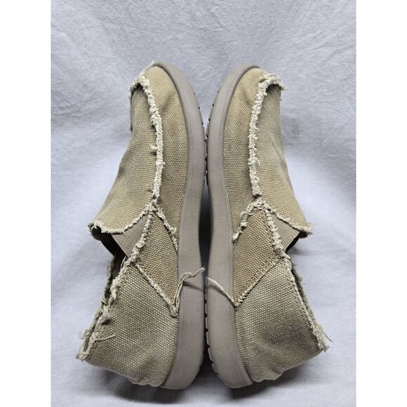 Crocs Santa Cruz Canvas Slip-On Shoes Loafers Men's 10 Tan Khaki Distressed Vibe - Picture 10 of 16